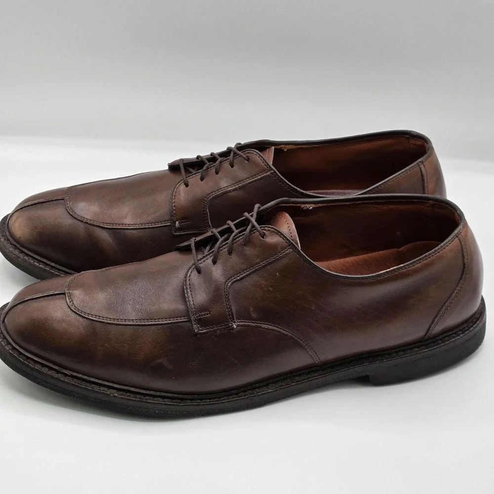 Allen Edmonds Shoes Mens Size 15 Brown Derby Ashton Leather Dress Made In USA